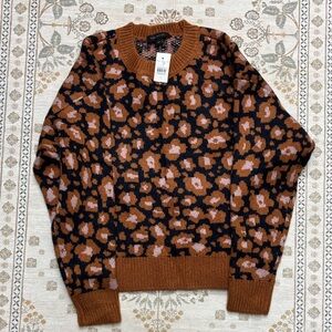Ann Taylor Brown and Black animal print Sweater